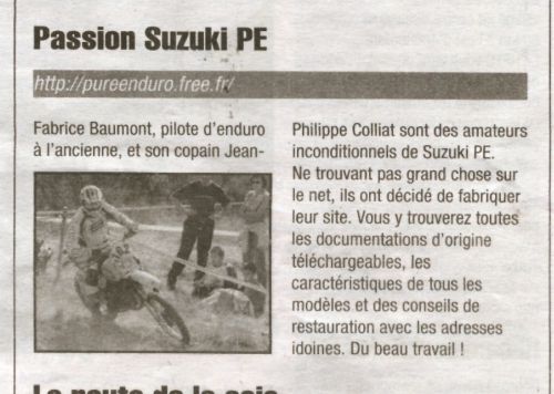 Hé , y a ma CHETRON dans le journal , dans LVM , ENDURO MAG ou MOTO-VERTE !!!!