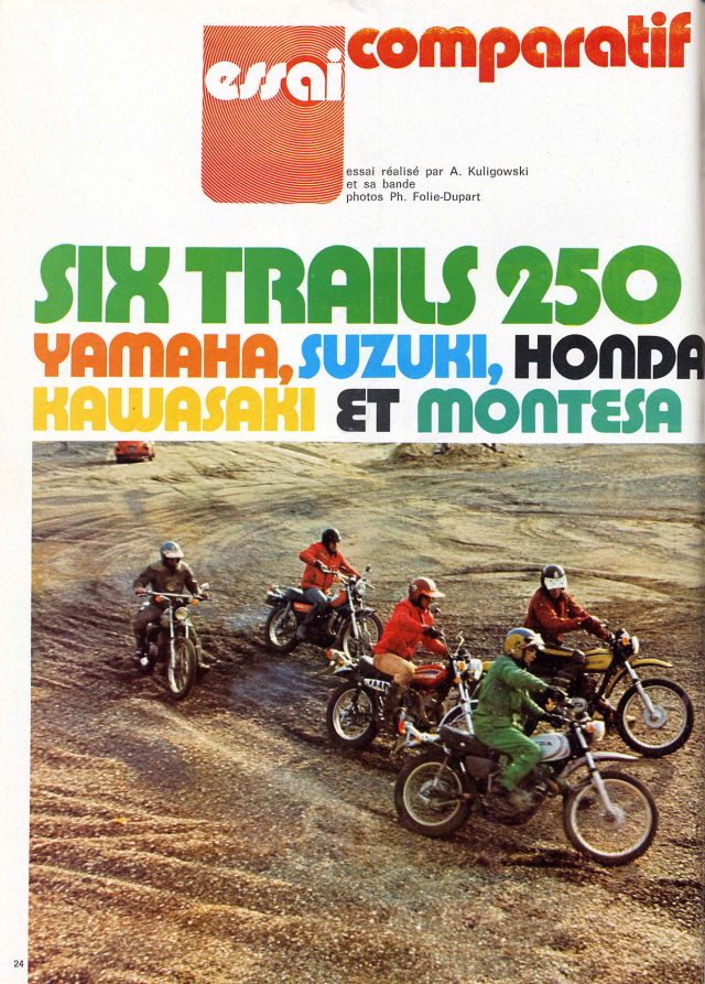 Comparatifs 125 trails 1974 / 1975 / 1976
