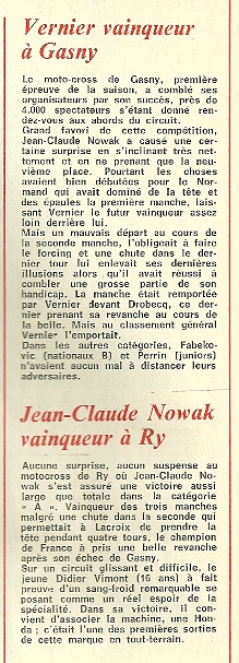 LES MOTOCROSS DES ANNEES 70 à 80 DANS LA NORMANDIE