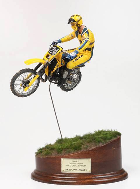 motos vertes miniatures / maquettes