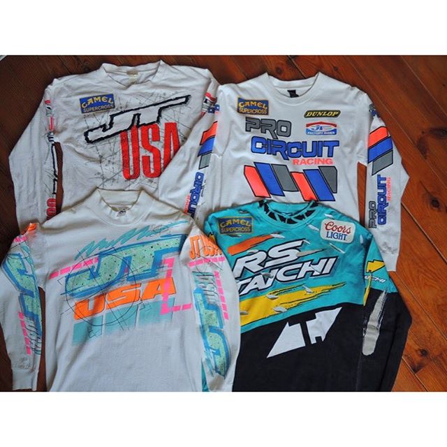 Maillot Vintage JT Racing – Manches Longues, Taille L, Boutons Jimmy