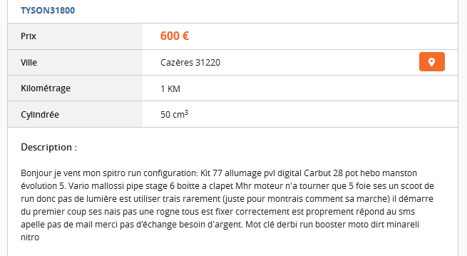 Du charabia sur Le Bon Coin ...
