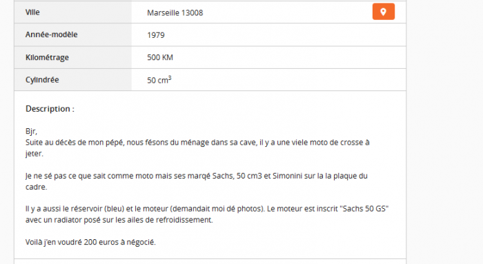 Du charabia sur Le Bon Coin ...