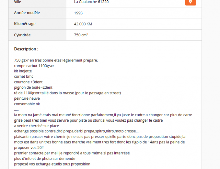 Du charabia sur Le Bon Coin ...