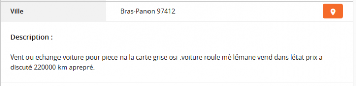 Du charabia sur Le Bon Coin ...
