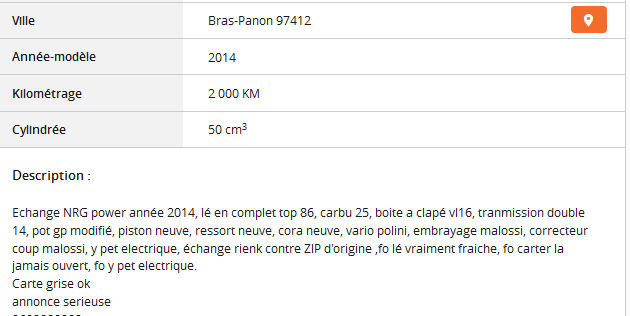 Du charabia sur Le Bon Coin ...