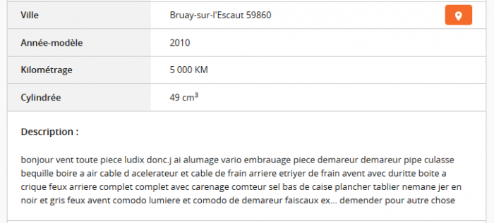 Du charabia sur Le Bon Coin ...