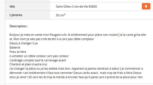 Du charabia sur Le Bon Coin ...
