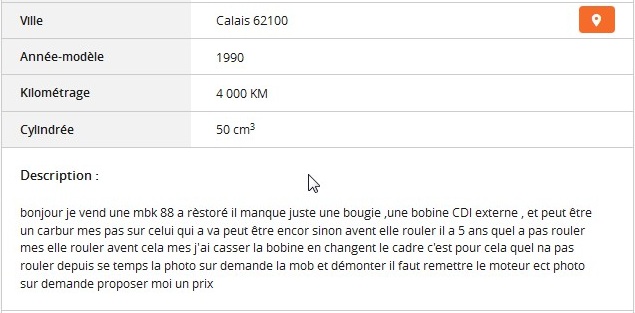 Du charabia sur Le Bon Coin ...