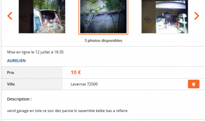 Du charabia sur Le Bon Coin ...