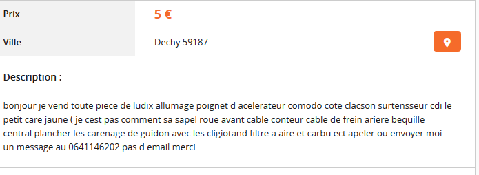 Du charabia sur Le Bon Coin ...