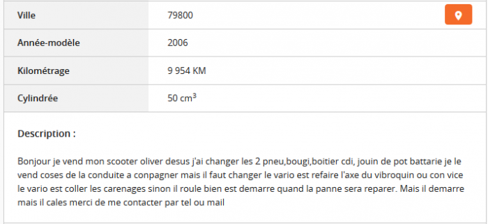 Du charabia sur Le Bon Coin ...