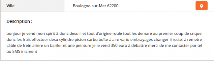 Du charabia sur Le Bon Coin ...