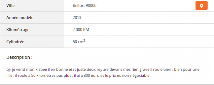 Du charabia sur Le Bon Coin ...