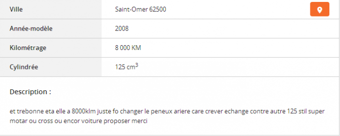 Du charabia sur Le Bon Coin ...