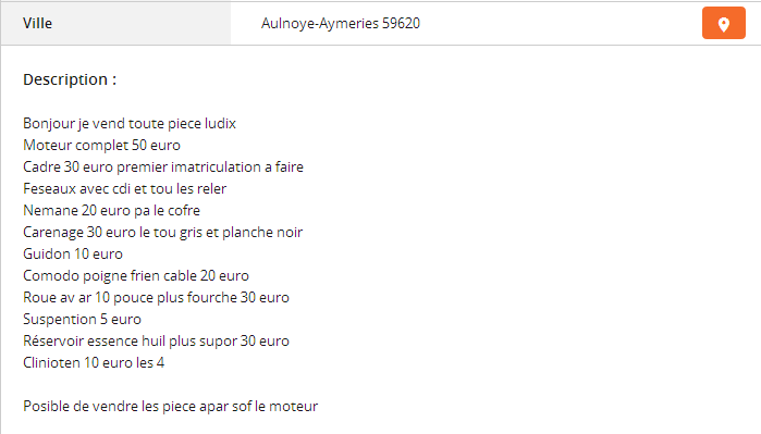 Du charabia sur Le Bon Coin ...