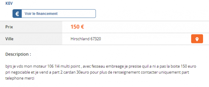 Du charabia sur Le Bon Coin ...