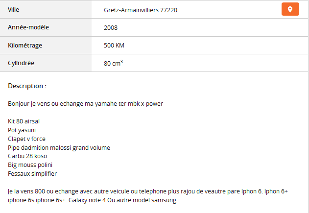 Du charabia sur Le Bon Coin ...