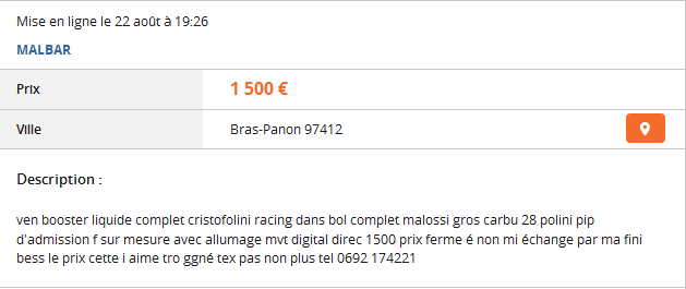 Du charabia sur Le Bon Coin ...