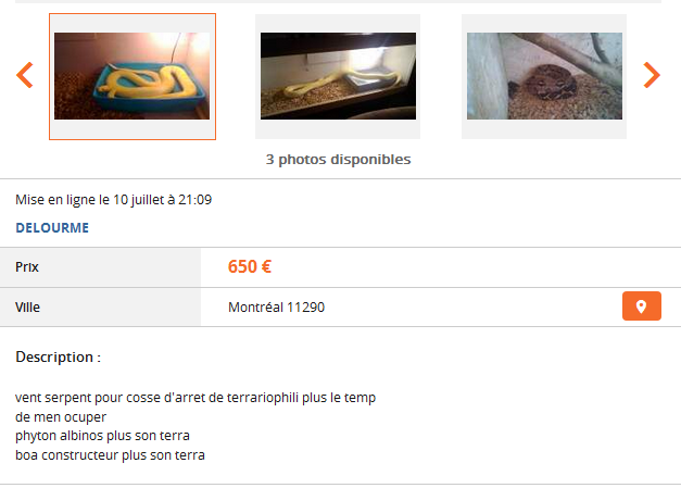 Du charabia sur Le Bon Coin ...