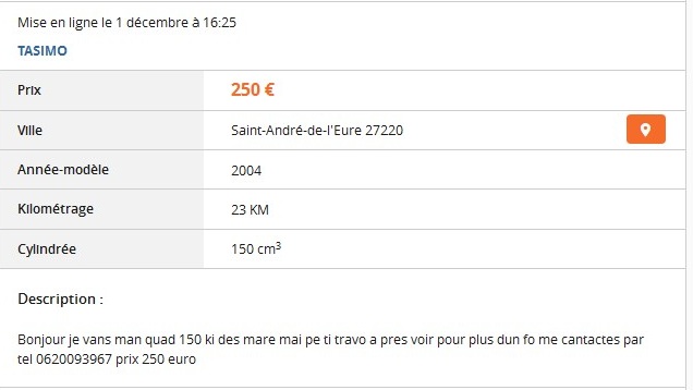 Du charabia sur Le Bon Coin ...