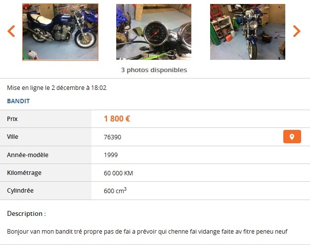 Du charabia sur Le Bon Coin ...