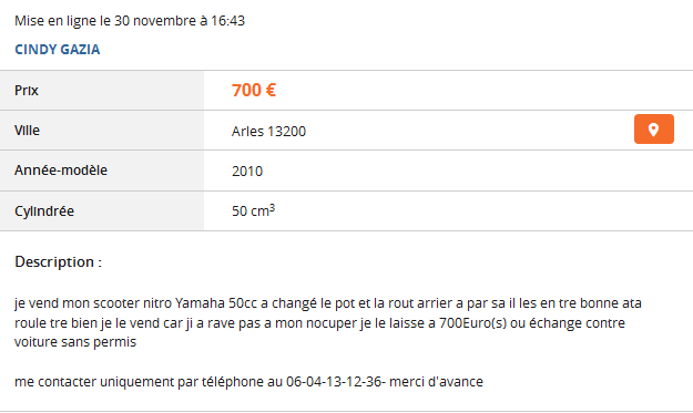 Du charabia sur Le Bon Coin ...