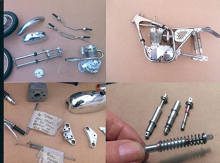 motos vertes miniatures / maquettes