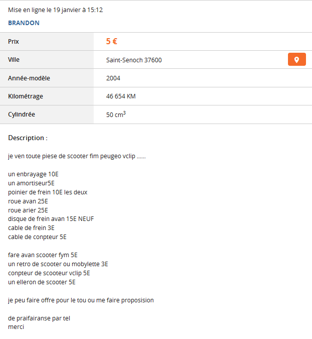 Du charabia sur Le Bon Coin ...
