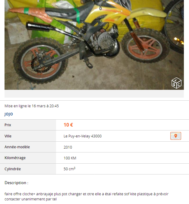 Du charabia sur Le Bon Coin ...