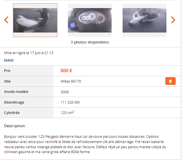 Du charabia sur Le Bon Coin ...