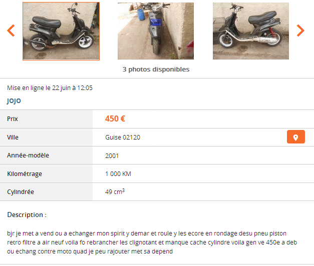 Du charabia sur Le Bon Coin ...