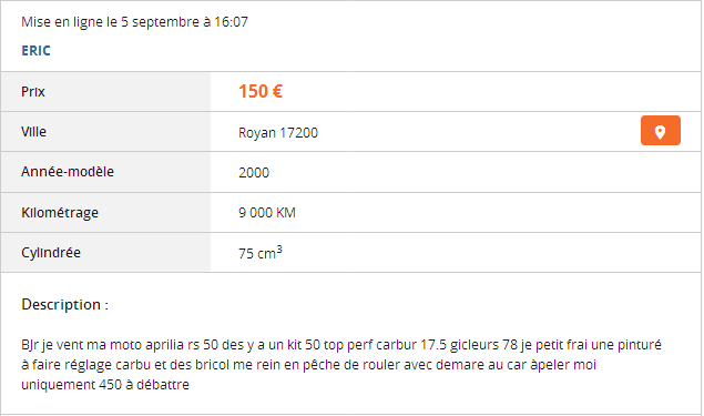 Du charabia sur Le Bon Coin ...