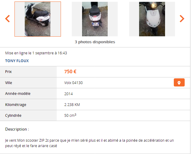 Du charabia sur Le Bon Coin ...