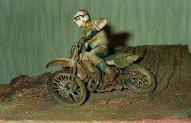 motos vertes miniatures / maquettes