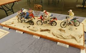 motos vertes miniatures / maquettes