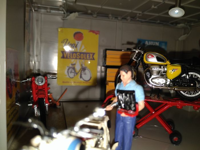 motos vertes miniatures / maquettes