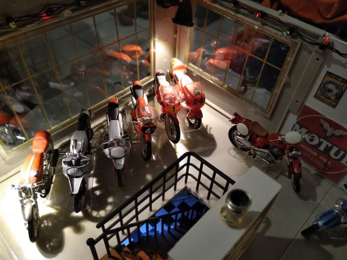 motos vertes miniatures / maquettes