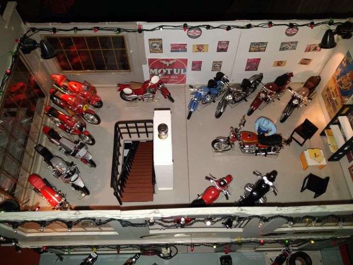 motos vertes miniatures / maquettes