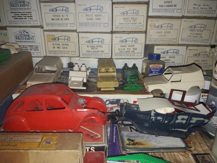 motos vertes miniatures / maquettes