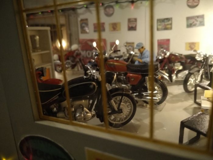 motos vertes miniatures / maquettes