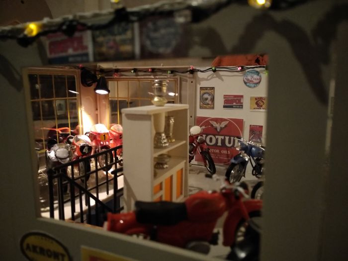 motos vertes miniatures / maquettes