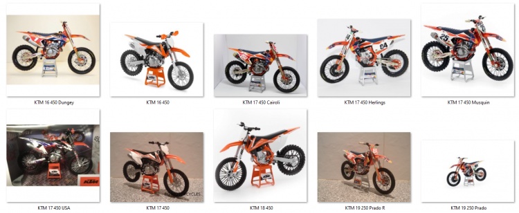 motos vertes miniatures / maquettes