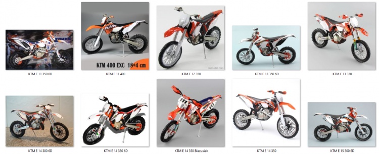 motos vertes miniatures / maquettes