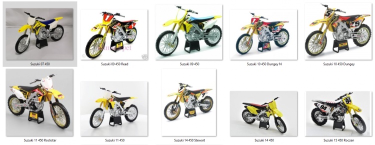motos vertes miniatures / maquettes