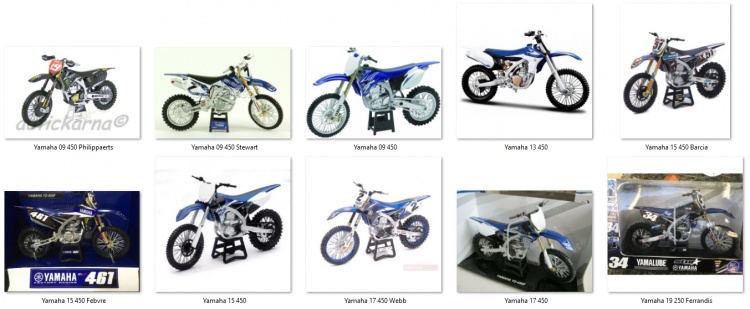 motos vertes miniatures / maquettes
