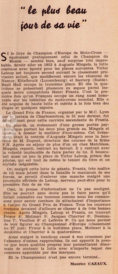 Photos et documents de Motocross de 1950 à nos jours