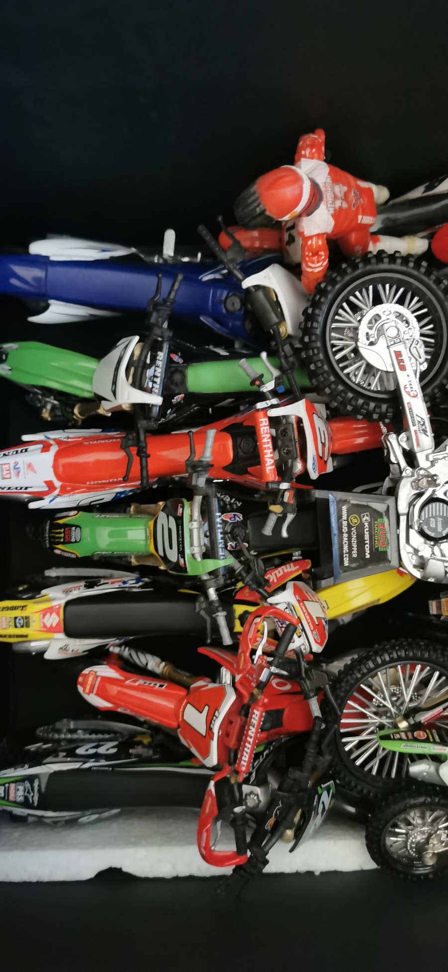 motos vertes miniatures / maquettes