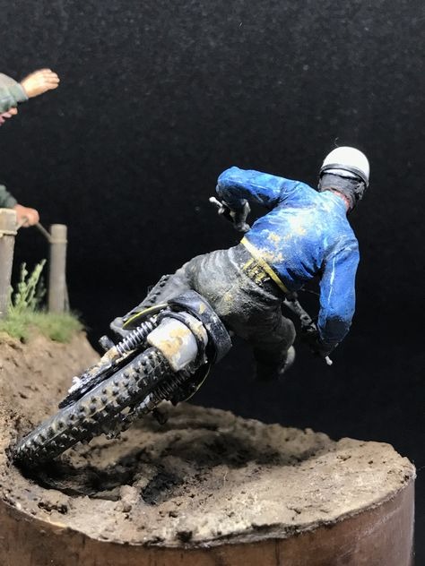 motos vertes miniatures / maquettes