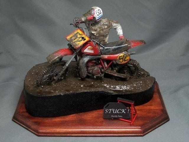 motos vertes miniatures / maquettes